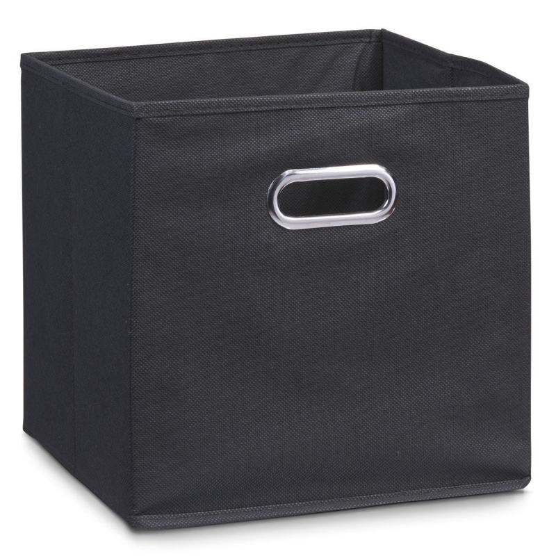 Úložný box, textilní, antracitový, 28 x 28 x 28 cm, ZELLER 14133 černá