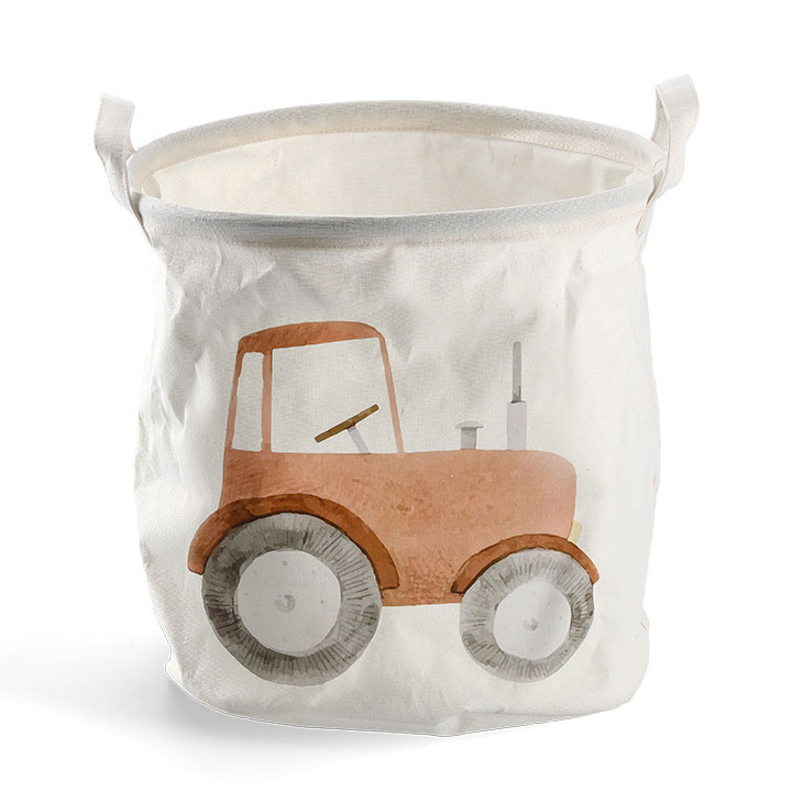 Zeller Úložný koš na hračky TRACTOR, bílý, bílý