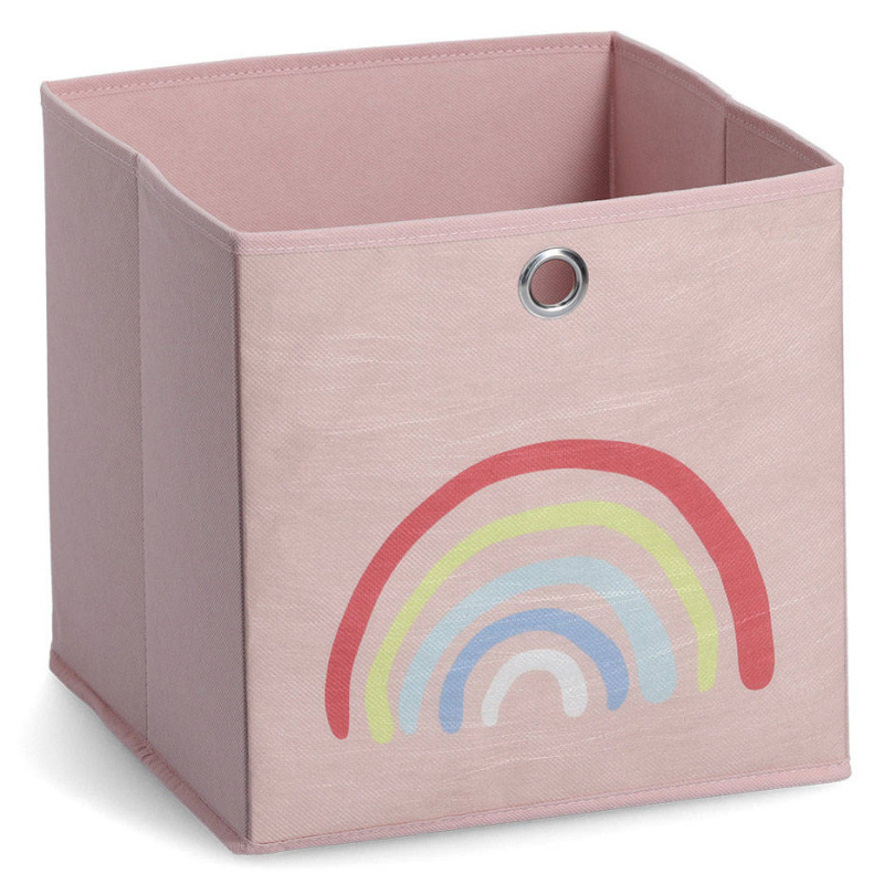 Úložný box na hračky DUHA, růžový, 28 x 28 x 28 cm, ZELLER růžová