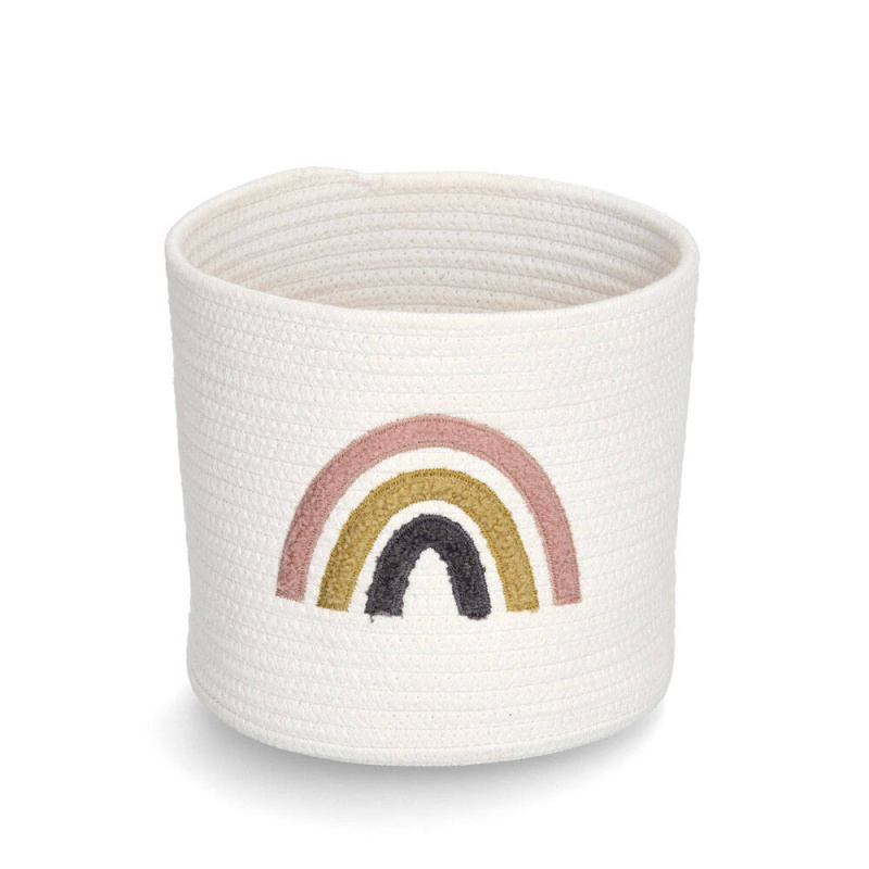 Zeller Úložný košík z pleteniny RAINBOW, Ø 25 cm bílá