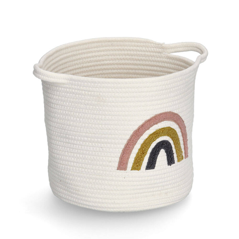Zeller Úložný košík z pleteniny RAINBOW, Ø 32 cm bílá