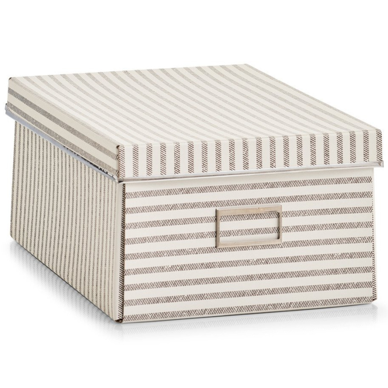 Zeller Uzamykatelný stylový box z lepenky, 13,5 l, 30x36 cm béžová
