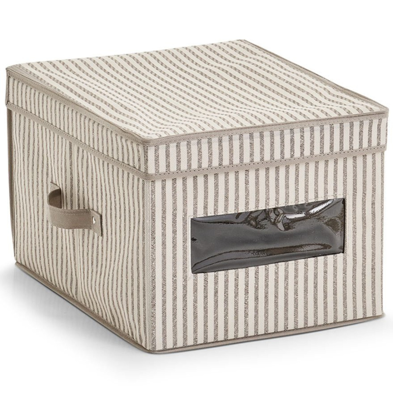 Úložný box s víkem- 25 x 30 x 40 cm, ZELLER 14644 béžová