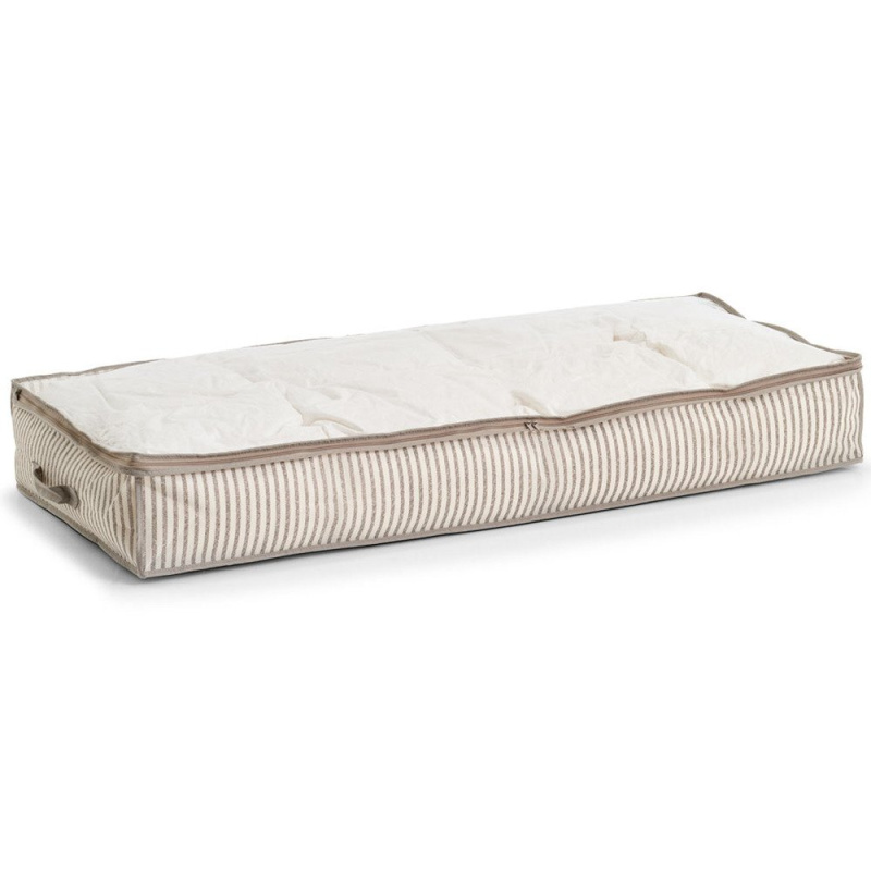 Zeller Underbed Storage Bag "Stripes", non-woven, beige 14648 béžová