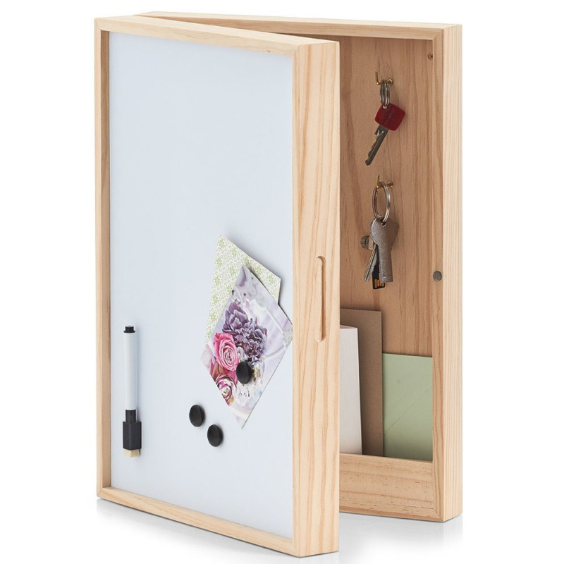 Skříňka na klíče, magnetická tabule, 30x8x42 cm, ZELLER 15142 bílý