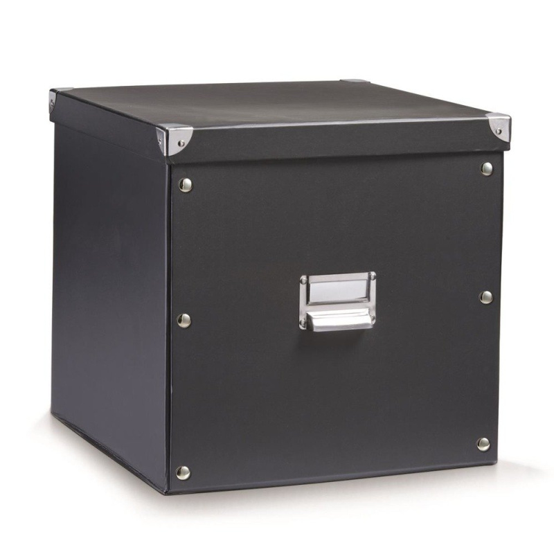 Box pro skladování, 34x33x32 cm, barva černá, ZELLER 17635 černá