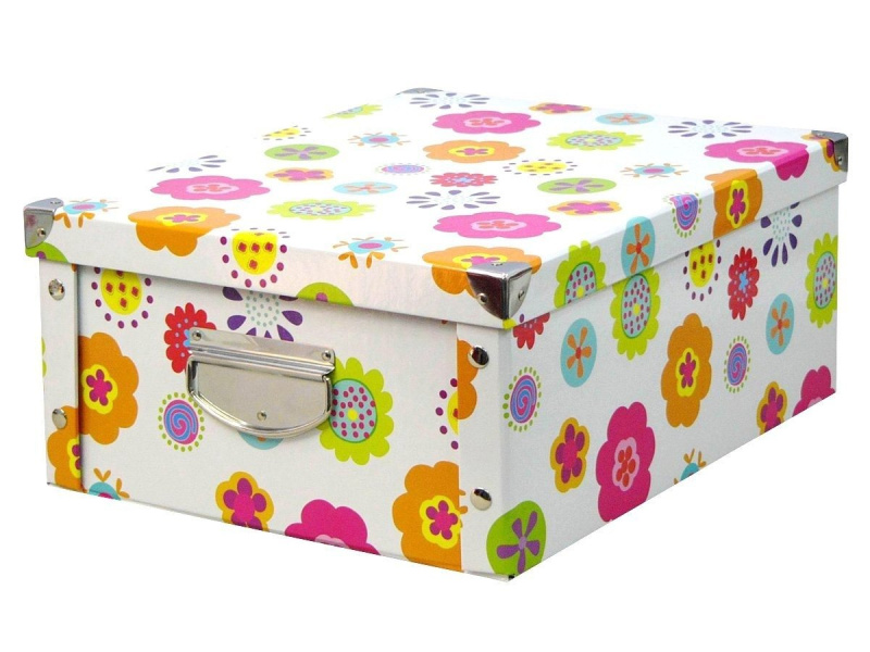 Box pro skladování, 40x33x17 cm, téma - květy, ZELLER 17853 vícebarevná
