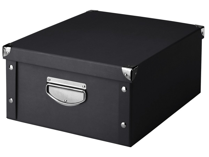 Box pro skladování, 40x33x17 cm, barva černá, ZELLER 17928 černá