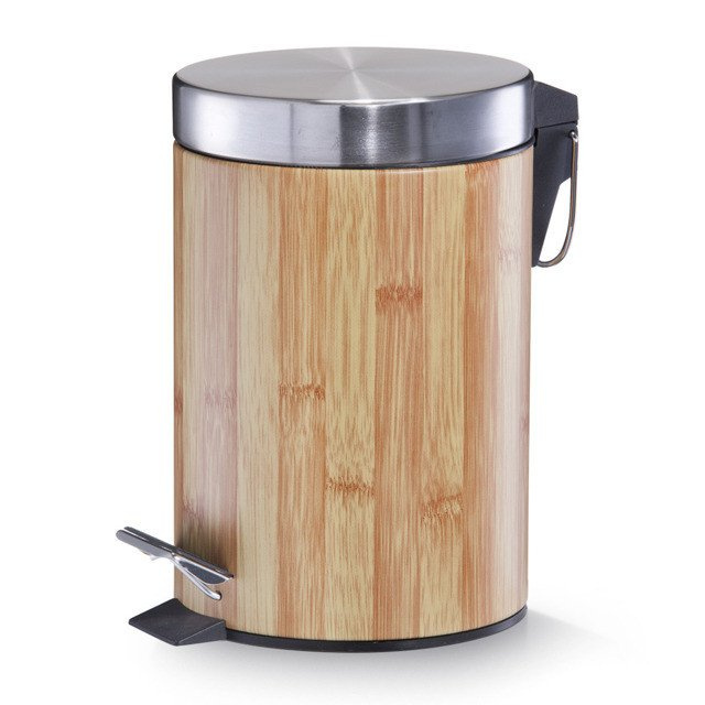 Koupelnový koš BAMBOO, odpadkový koš - 3 l, ZELLER 18561 hnědá