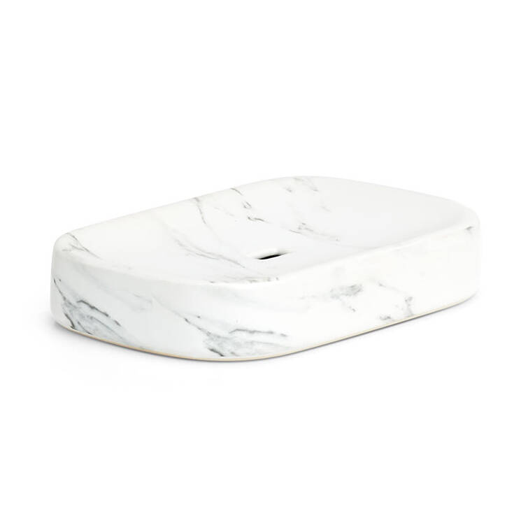 Zeller Keramická mýdlenka MARBLE bílý