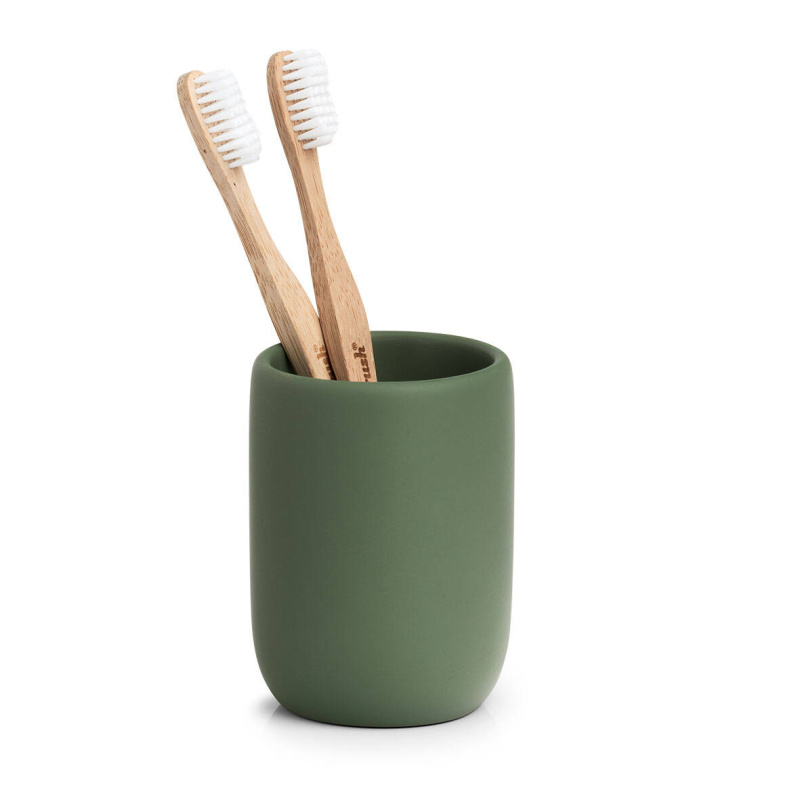 Zeller Kelímek na zubní kartáčky MODERN, Ø 7,2 cm zelená