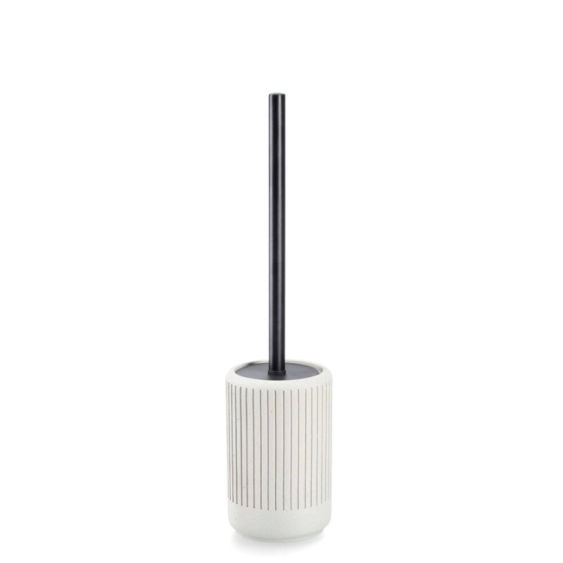 Zeller WC kartáč s nádobou CEMENT, Ø 10,3 cm bílá