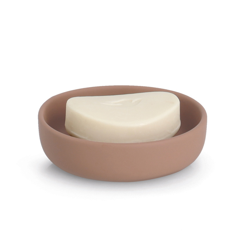Zeller Keramická mýdlenka BRASS TONE, Ø 11,2 cm, hnědá hnědý