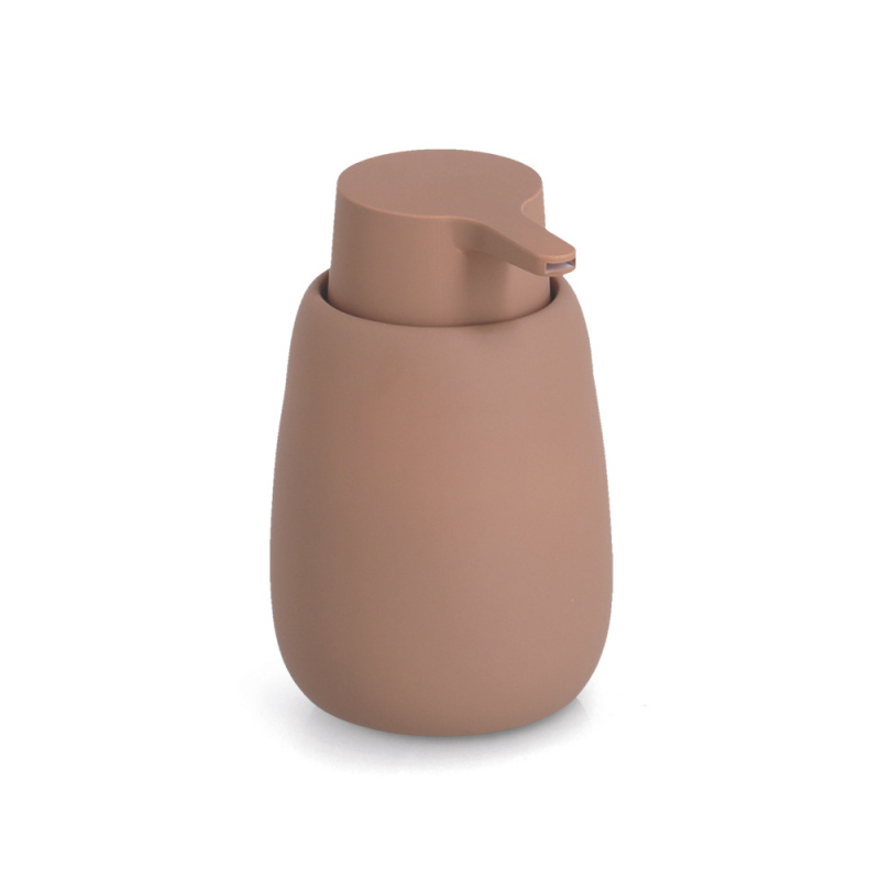 Zeller Keramický dávkovač na mýdlo BRASS TONE, 360 ml, hnědá hnědý