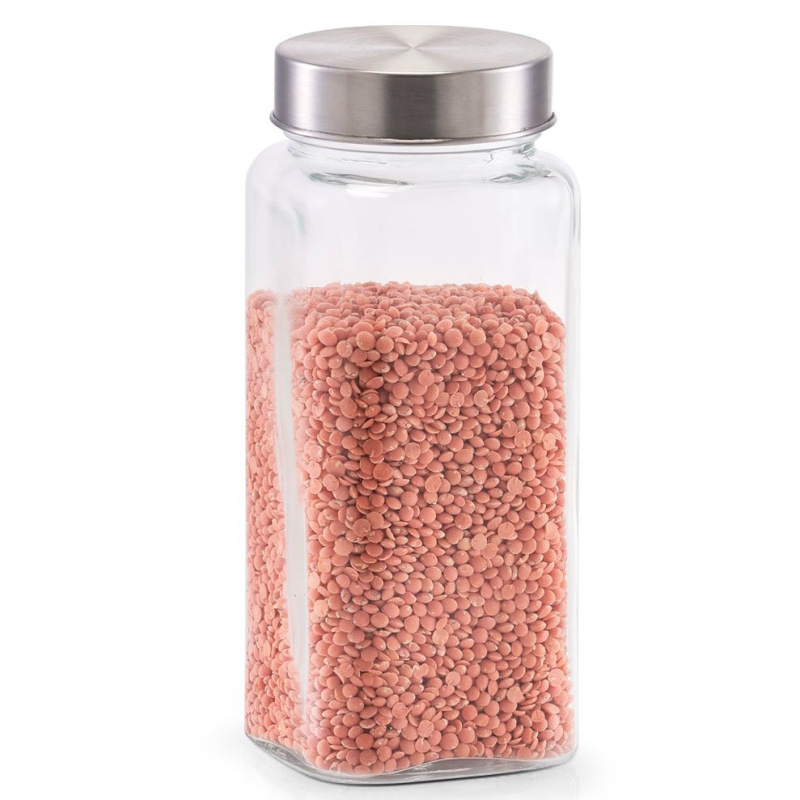 Skleněná dóza na sypké potraviny, 620ml , ZELLER transparentní