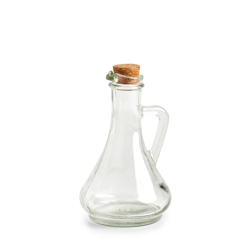 Zeller Skleněný dávkovač na olivový olej a ocet se zátkou, 270 ml transparentní