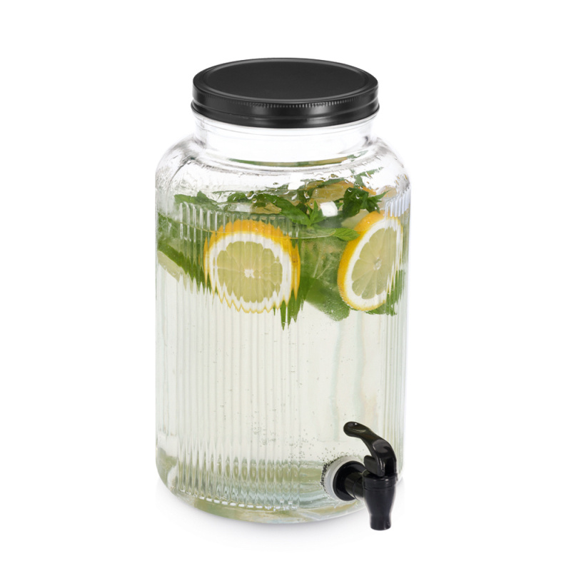 Zeller Skleněná nádoba s kohoutkem KITCHEN ESSENTIALS, 3900 ml transparentní
