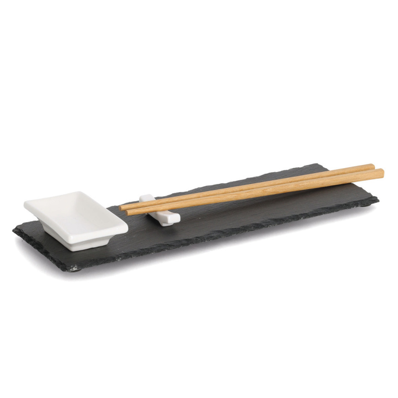 Set na sushi ZELLER, 4 prvky černá 106503