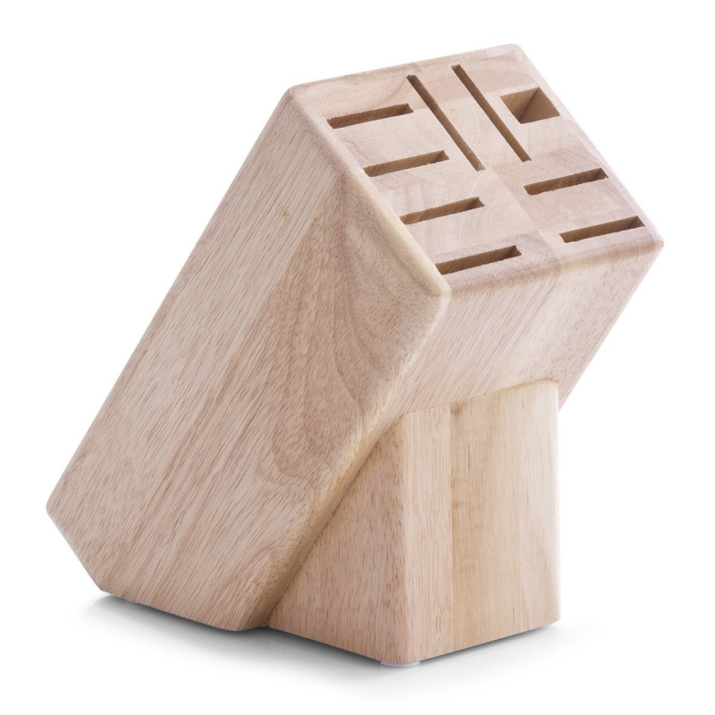 Dřevěný stojan na nůž, nůž blok - 25x22x13cm, ZELLER 24551 béžová