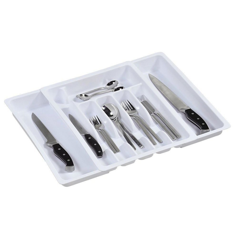 Příborník do zásuvky, nastavitelný, 29 - 48 x 38 x 6,5 cm, bílý, ZELLER 24891 bílá