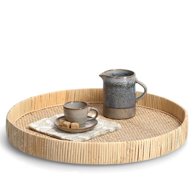 Dekorační tác RATTAN, Ø 40 cm, ZELLER béžová