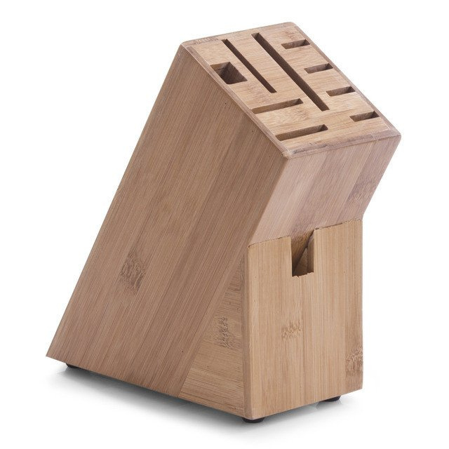 Zeller Bambusové nože stojan, nůž blok - 22x22x9cm 25319 hnědý