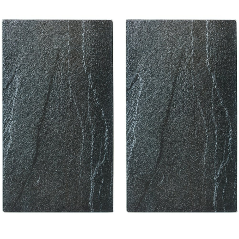 Ochranné skleněné panely ANTHRACITE SLATE na sporák – 2 ks, ZELLER 26258 antracitová