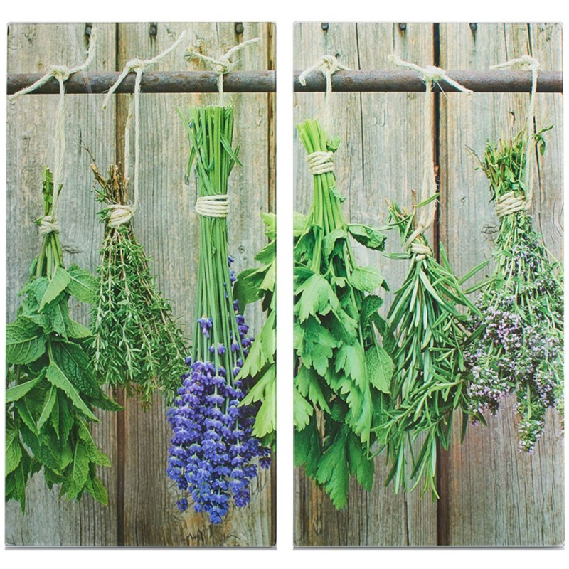 Ochranné skleněné panely Lavender na sporák – 2 ks, ZELLER 26300 vícebarevná