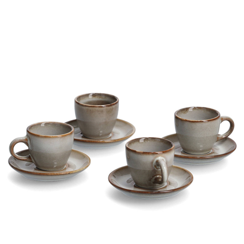 Šálky na espresso, 4 kusy, keramické, ZELLER béžová