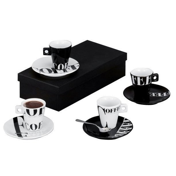 Sada na espresso COFFEE STYLE, 8 dílů, ZELLER 26540 černá