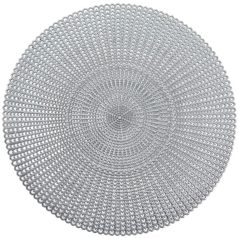Prostírání na jídelní stůl, stříbrná barva, 41 cm, ZELLER 26817 šedá