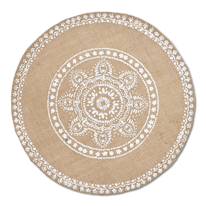 marka niezdefiniowana Jutová stolní podložka MANDALA, Ø 38 cm hnědá