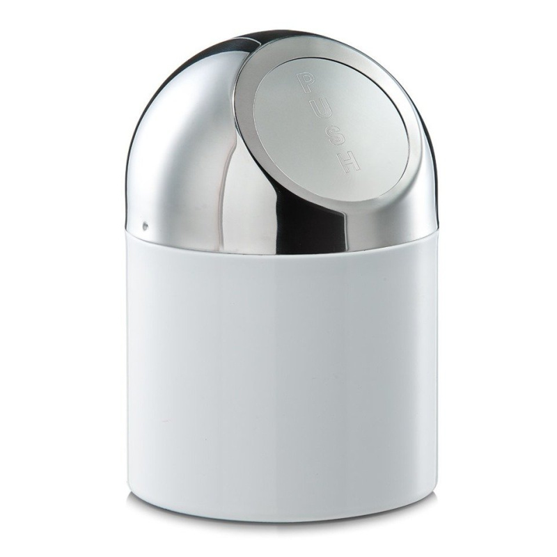 Elegantní koš na odpadky MINI, bílá barva, 18x12 cm, 2 l, ZELLER 27203 bílá