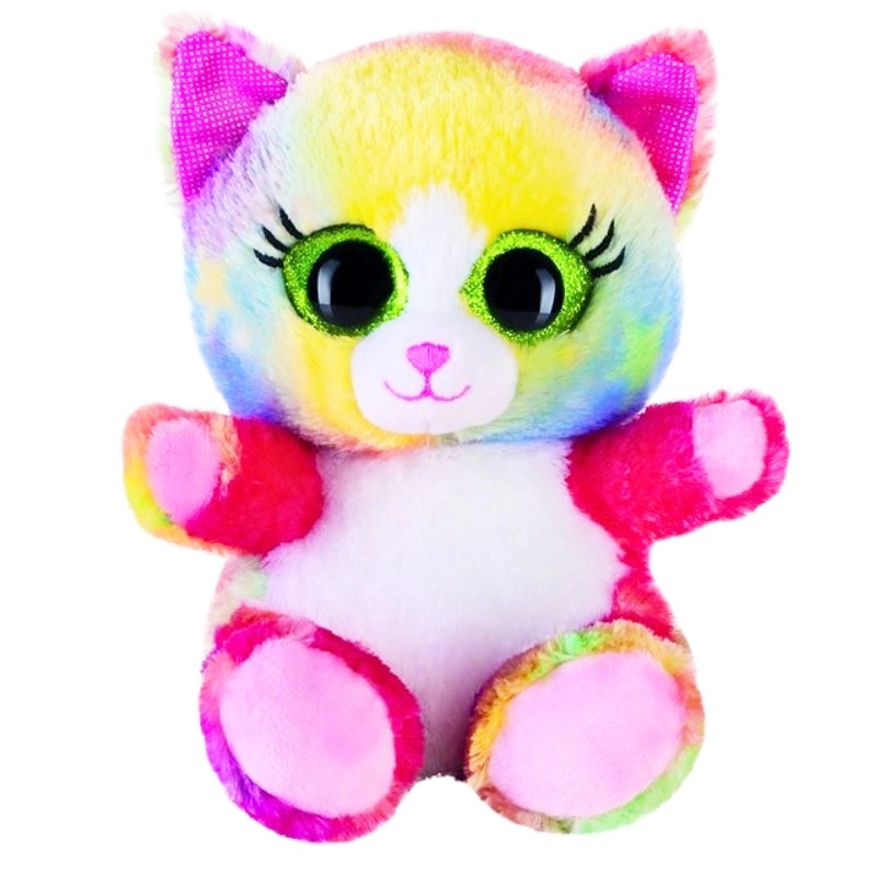 Plyšová kočka Lashy Colourfull 15 cm - 1 kus