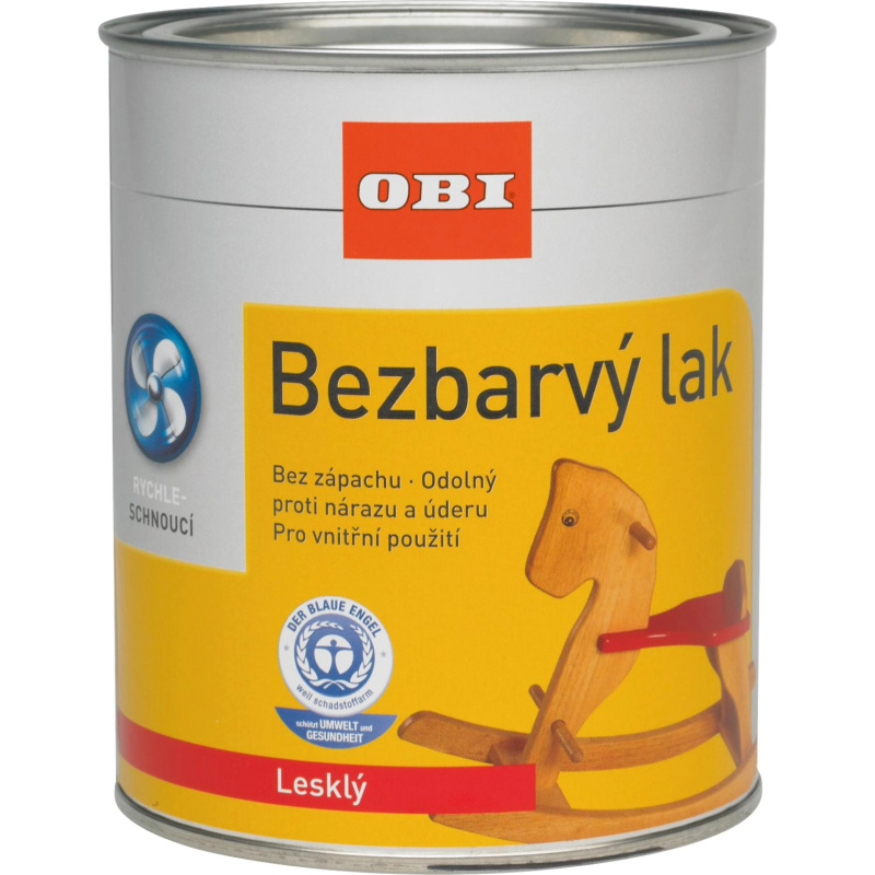 OBI Bezbarvý lak na dřevo lesklý 750 ml