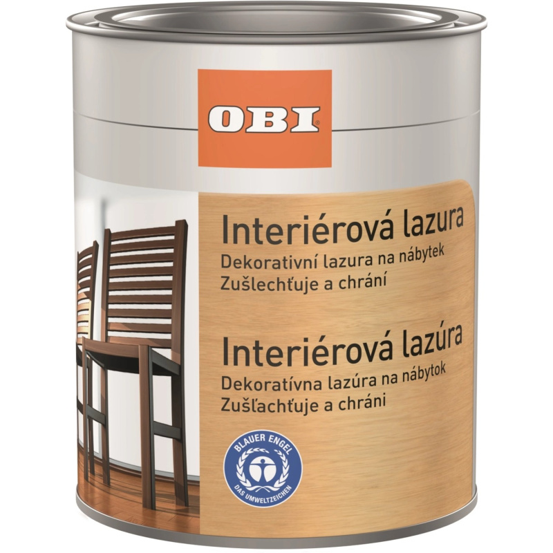 OBI Interiérová lazura, ebenová černá, 750 ml
