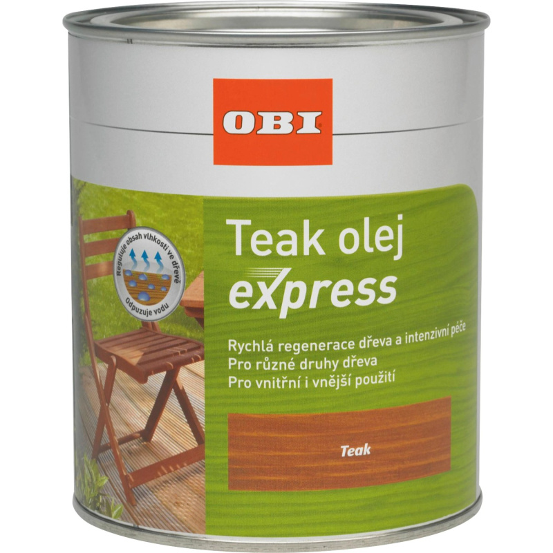 OBI Olej na dřevo Express týkový 750 ml