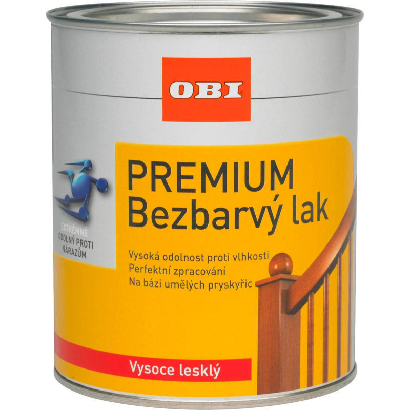 OBI Premium Bezbarvý lak vysoce lesklý 750 ml
