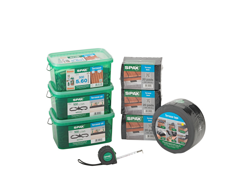 Spax Sada pro stavbu terasy, pro 10 m² terasy