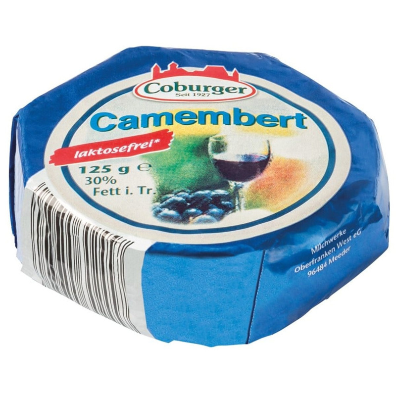Coburger Camembert 30% se sníženým obsahem laktózy