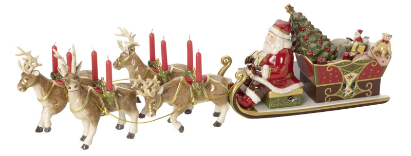 Villeroy & Boch Christmas Toys Memory hrací skříňka Santa na saních 14-8602-6500