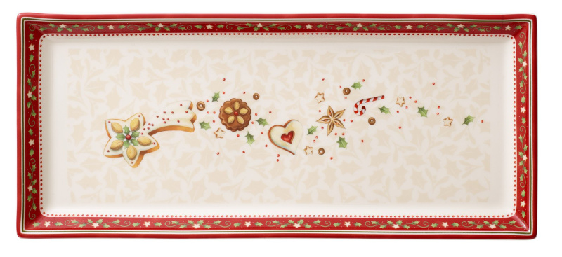 Villeroy & Boch Winter Bakery Delight hranatý koláčový podnos, 39 x 17 cm 14-8612-2797