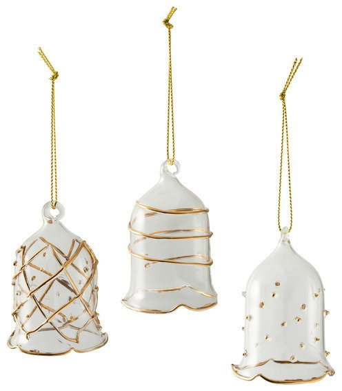 Villeroy & Boch Winter Collage Accessoires skleněné zvonky, sada 3 ks 35-9391-0075