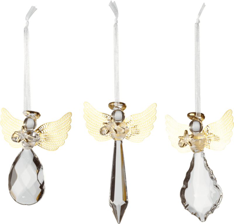 Villeroy & Boch Winter Collage Accessoires sklenění vánoční andělé, sada 3 ks 35-9391-0078