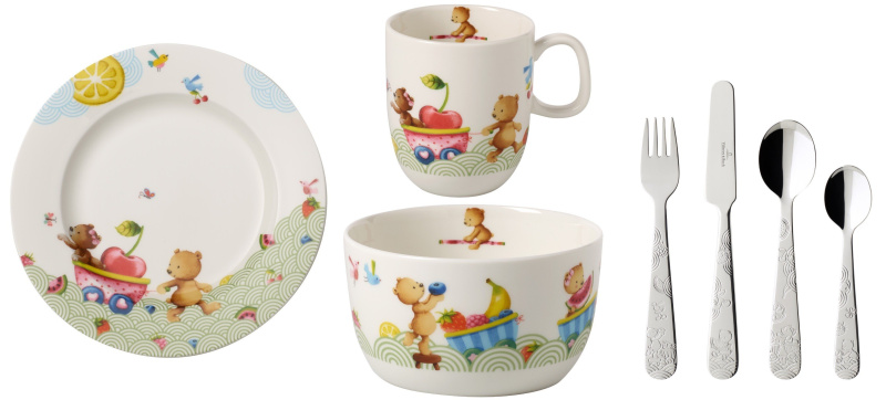 Villeroy & Boch Hungry as a Bear dětská jídelní sada, 7 ks 14-8665-8435