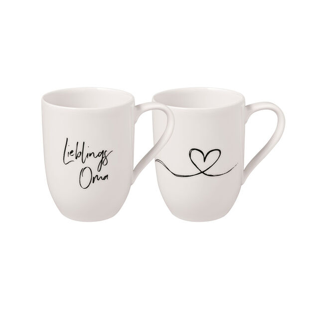 Villeroy & Boch Sada dvou hrnků Statement "Lieblings Oma", 0,34 l 10-1621-8410
