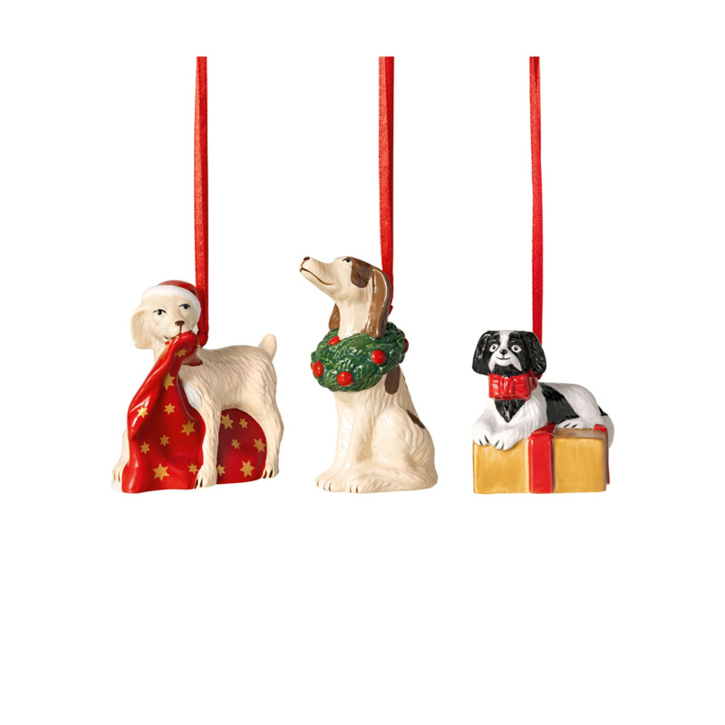 Villeroy & Boch Závěsná vánoční dekorace Nostalgic Ornaments, Pejsci, 3 ks 14-8331-6692