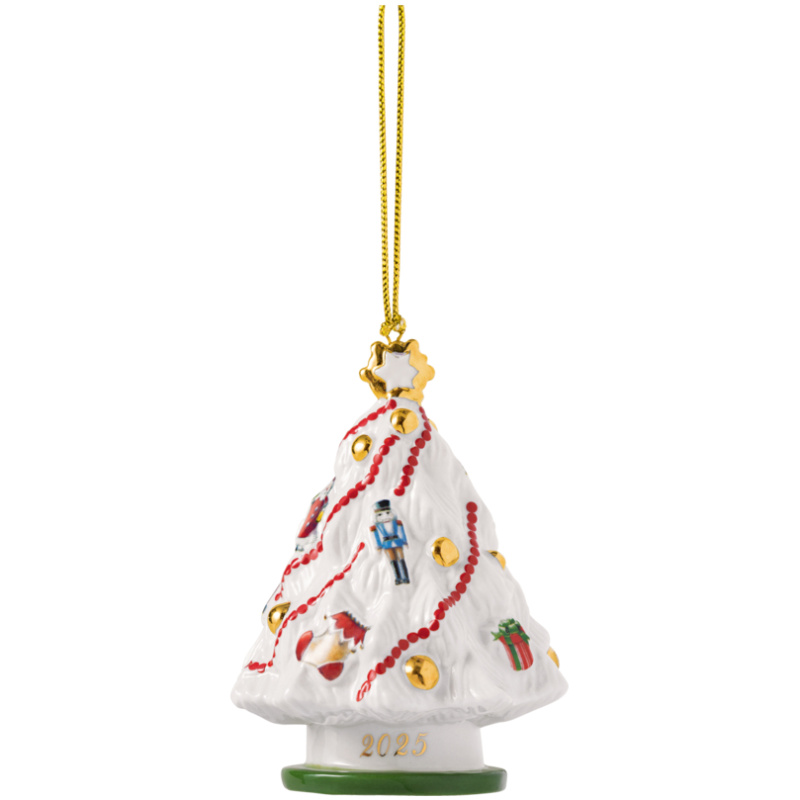 Villeroy & Boch Závěsná porcelánová ozdoba Christmas Classics 2025, Stromeček, 9,8 cm 14-8675-4348