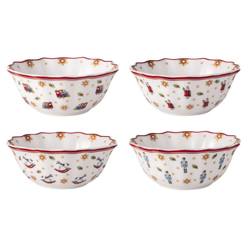 Villeroy & Boch Sada vánočních misek Toy’s Delight, Výroční edice, 4 ks 14-8585-8490