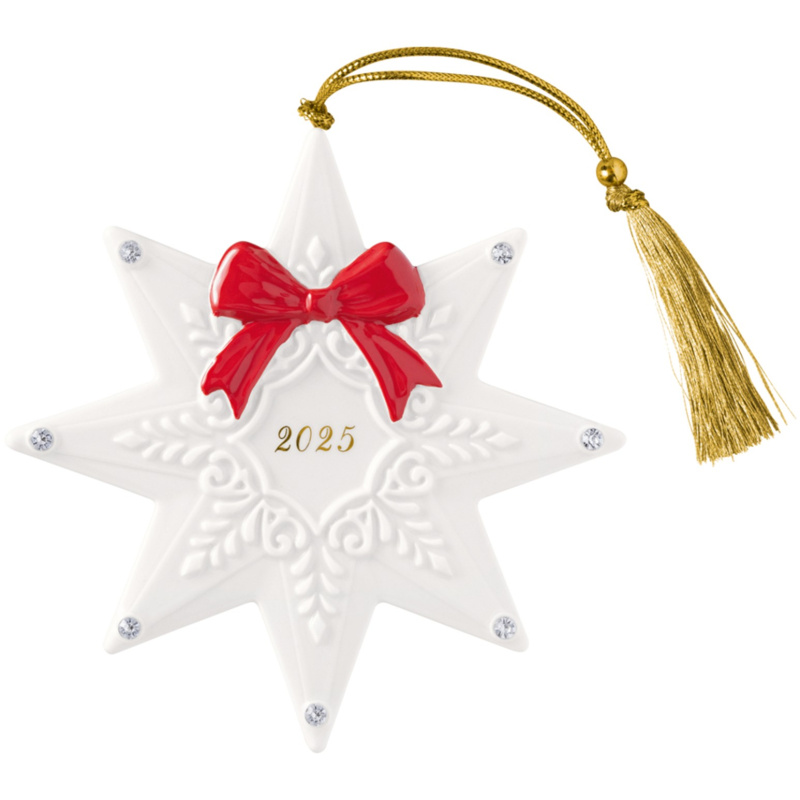 Villeroy & Boch Závěsná porcelánová ozdoba Christmas Classics 2025, Hvězda, 11,5 cm 14-8675-4353